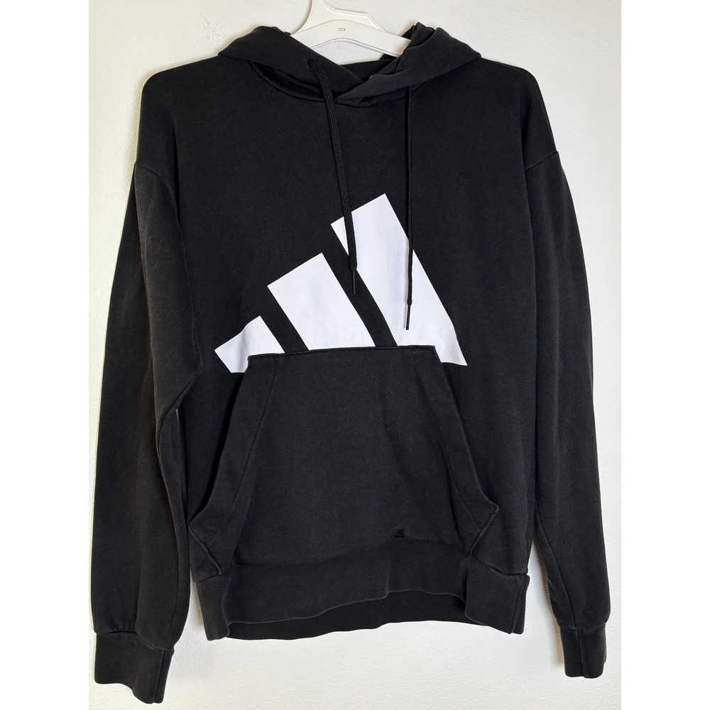 Adidas Sportswear Future Icons Logo Hoodie Black White Mens Small Pullover